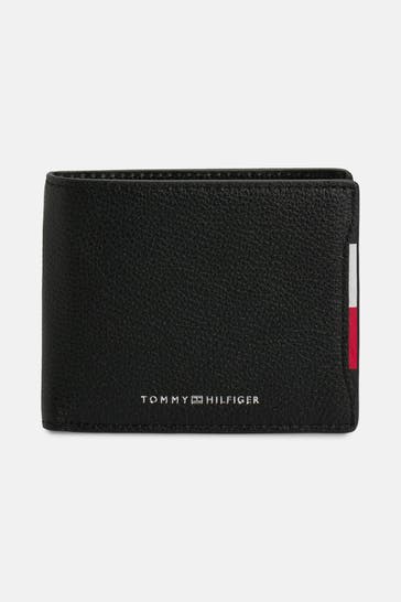 TOMMY HILFIGER Ledergeldbörse schwarz
