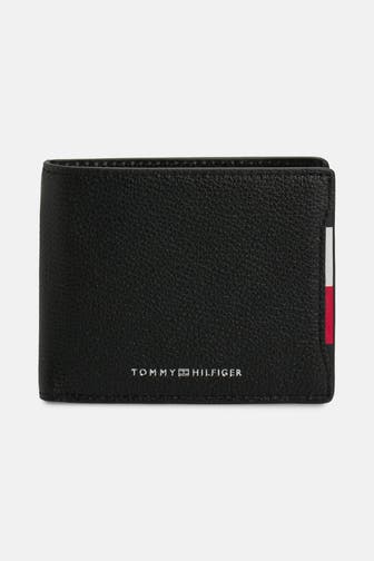 TOMMY HILFIGER Ledergeldbörse schwarz