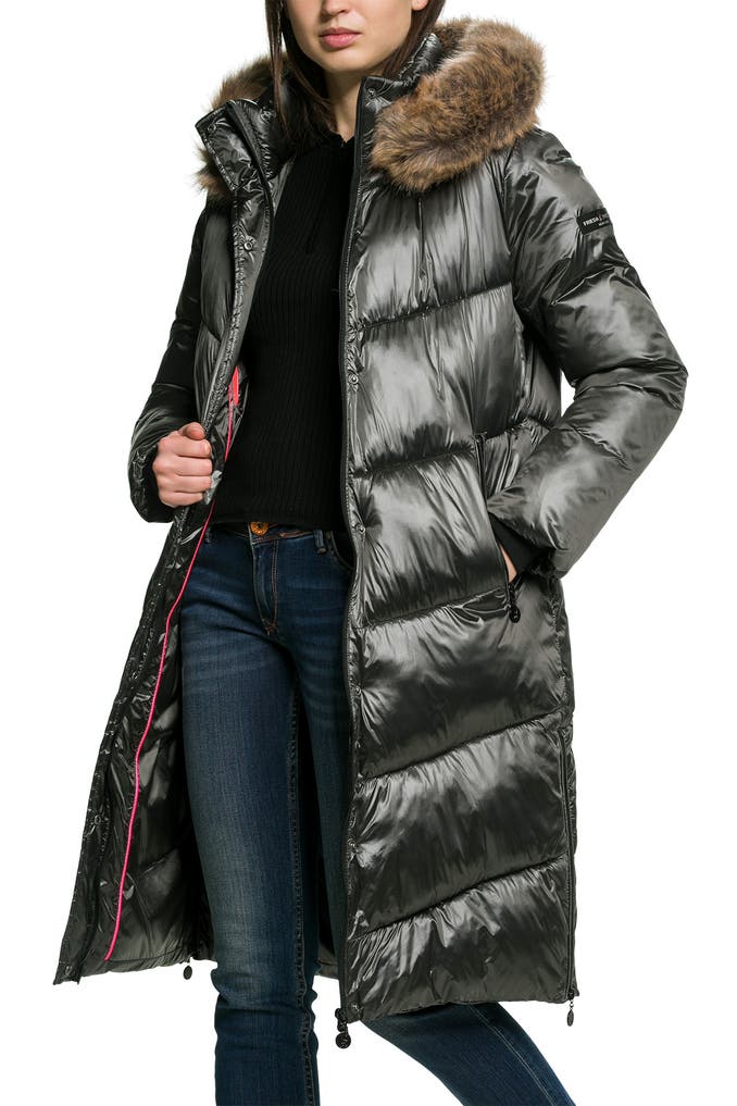 Hood Frieda Freddies Daunenjacke Grau Mantel Frieda Und Freddies