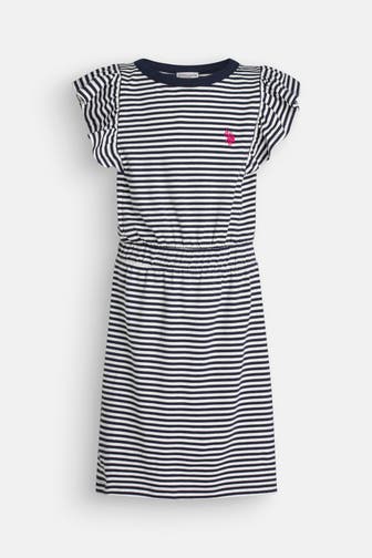 U.S. POLO ASSN. Jersey-Kleid 'Shams' gestreift