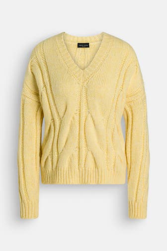 ROBERTO COLLINA Alpakamix-Strickpullover hellgelb