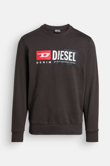 DIESEL - Sweatshirt 'Girk' schwarzbraun