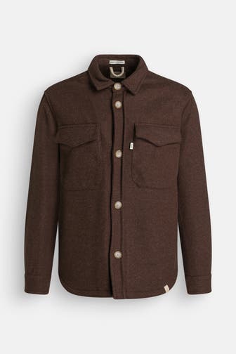 COLOURS & SONS Flanell-Overshirt dunkelbraun