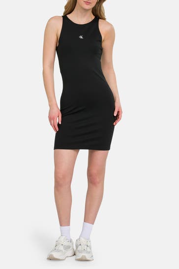 CALVIN KLEIN Jerseykleid schwarz