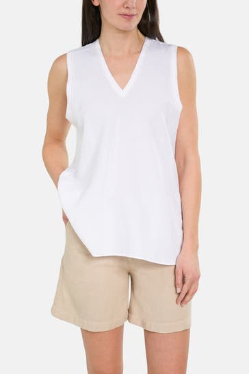 LA MARTINA Leinenmix-Top 'Yemima' weiß