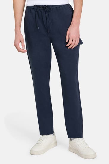 WOOLRICH - Leinenmix-Hose navy