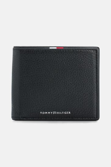 TOMMY HILFIGER Ledergeldbörse schwarz