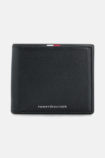 TOMMY HILFIGER Ledergeldbörse schwarz