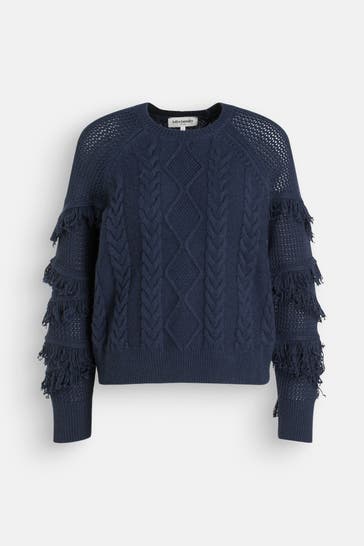 LOLLYS LAUNDRY Wollmix-Pullover 'Brielle' navy