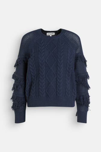 LOLLYS LAUNDRY Wollmix-Pullover 'Brielle' navy