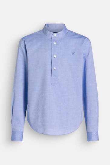HACKETT Hemd 'Cambray' taubenblau