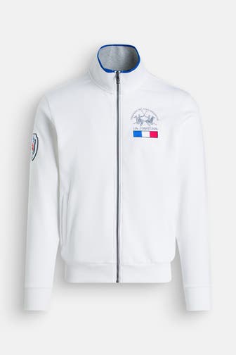 LA MARTINA Sweatjacke 'Diagon' weiß
