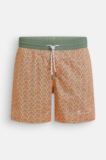 NEW ZEALAND AUCKLAND Badeshorts orange gemustert