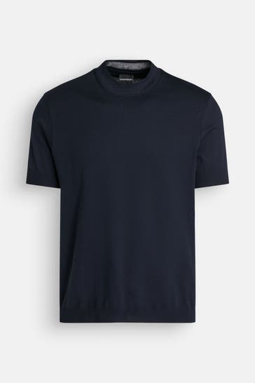 EMPORIO ARMANI Strickshirt schwarzblau