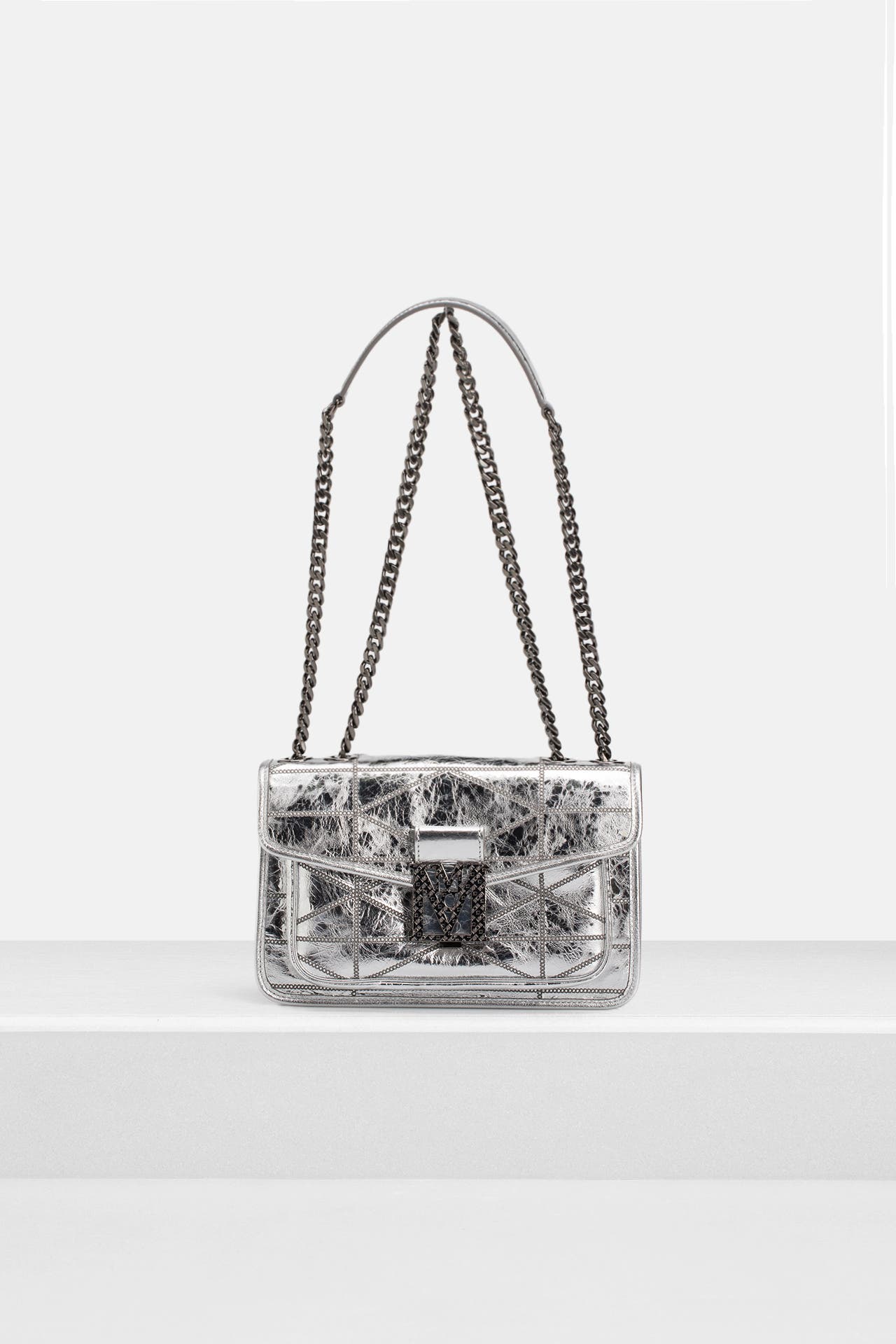 MCM Schultertasche 'Small Travia' silber, Bild 1