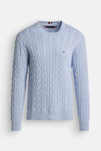 TOMMY HILFIGER Strickpullover hellblau