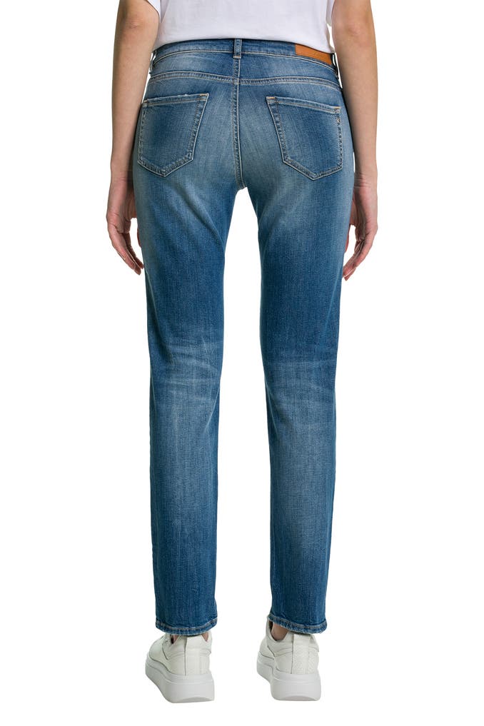 Replay WC429D Faaby mid rise flare crop Fit Stretch Damen Jeans