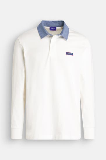 GANT Langarmpolo ecru