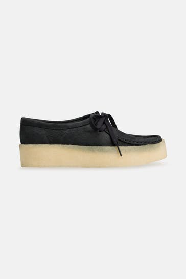 CLARKS Bootsschuhe 'Wallabee Cup' schwarz