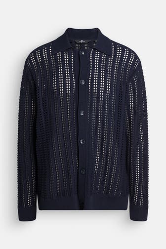 7 FOR ALL MANKIND Strickjacke dunkelblau