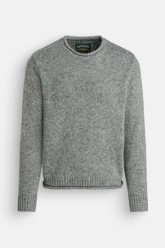 SUPERDRY Strickpullover 'Donegal' grau