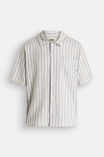 WOODBIRD Kurzarmhemd 'Banks' gestreift