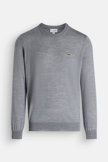 LACOSTE wollmix-Pullover grau