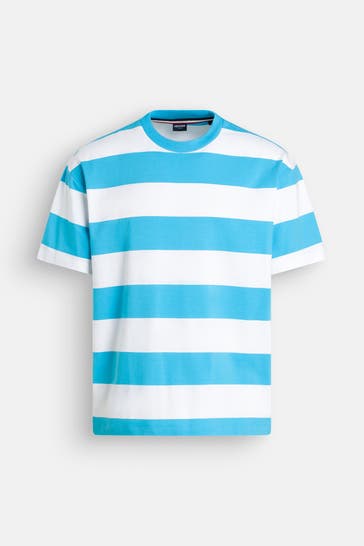 HECHTER Paris T-Shirt türkis gestreift 