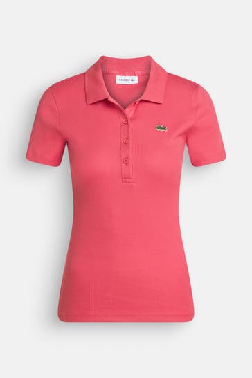 LACOSTE Polo-Strickshirt koralle