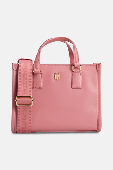 TOMMY HILFIGER Handtasche 'Monotype' rosa