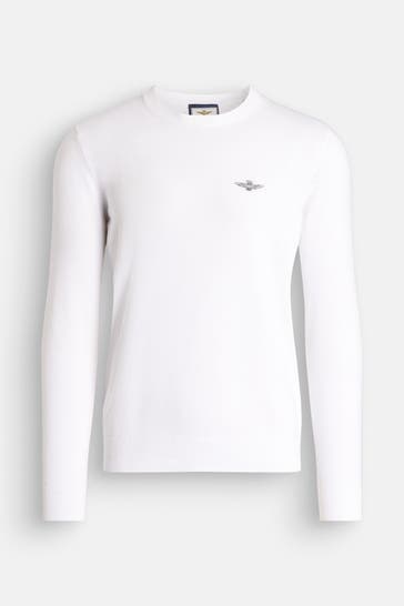 AERONAUTICA MILITARE Strickpullover weiß