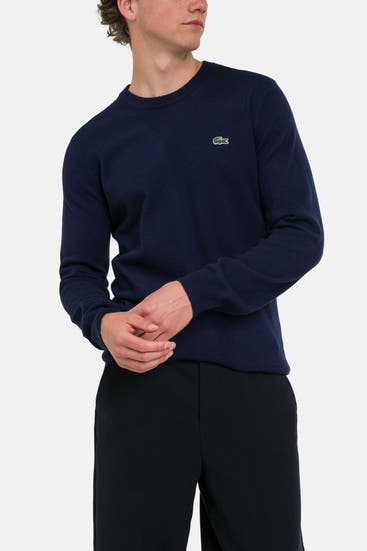 LACOSTE - Wollmix-Pullover dunkelblau