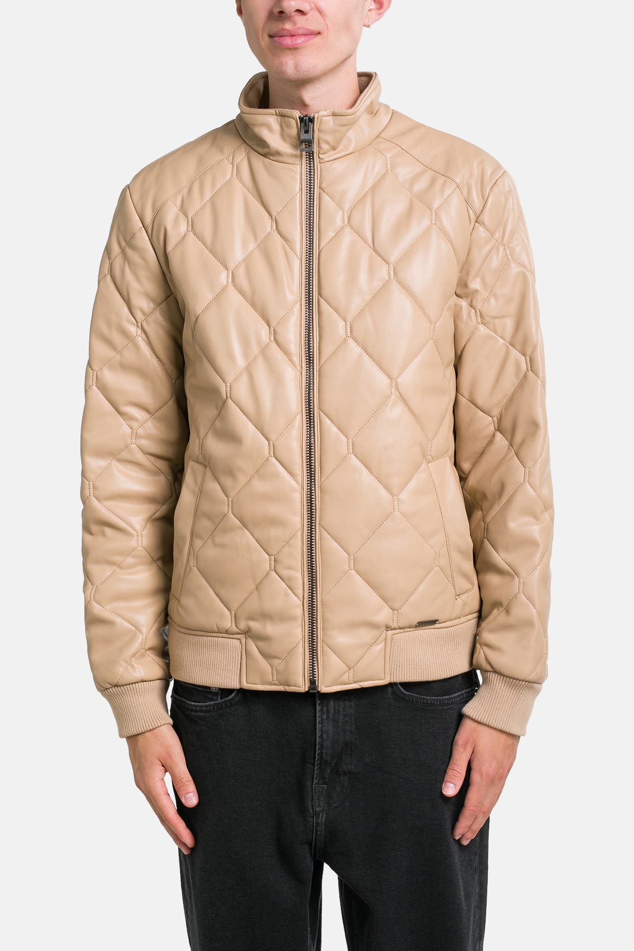 GUESS Kunstlederjacke hellbraun, Bild 1