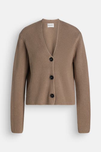 MARC O'POLO Strickjacke hellbraun