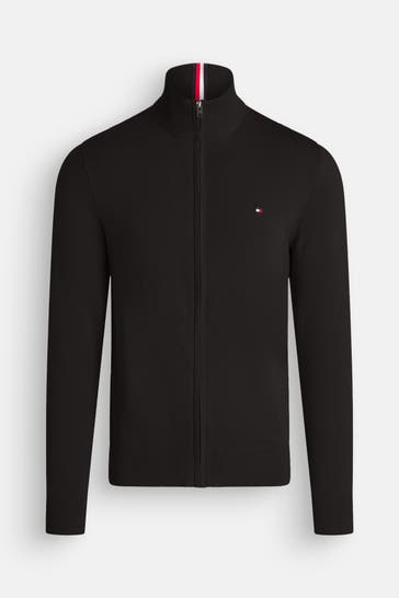 TOMMY HILFIGER Strickjacke schwaz