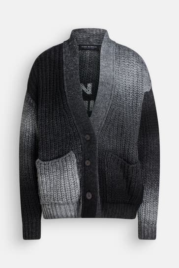 ELIAS RUMELIS Strickjacke 'Nadda' schwarz gemustert