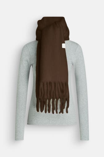 TOMMY HILFIGER Wollmix-Schal dunkelbraun