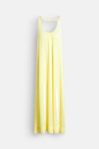 GANNI Kleid hellgelb