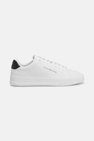 TOMMY HILFIGER Ledersneaker 'Court LTR' weiß