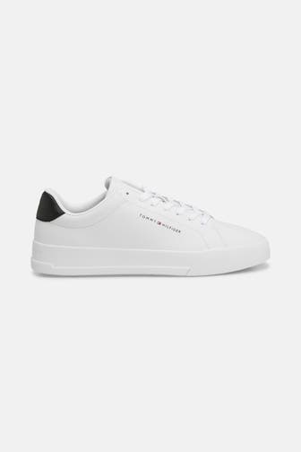 TOMMY HILFIGER Ledersneaker 'Court LTR' weiß