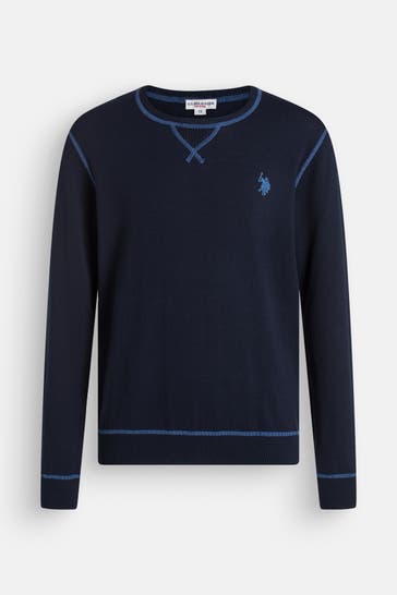 U.S. POLO ASSN. Strickpullover 'Elian' nachtblau