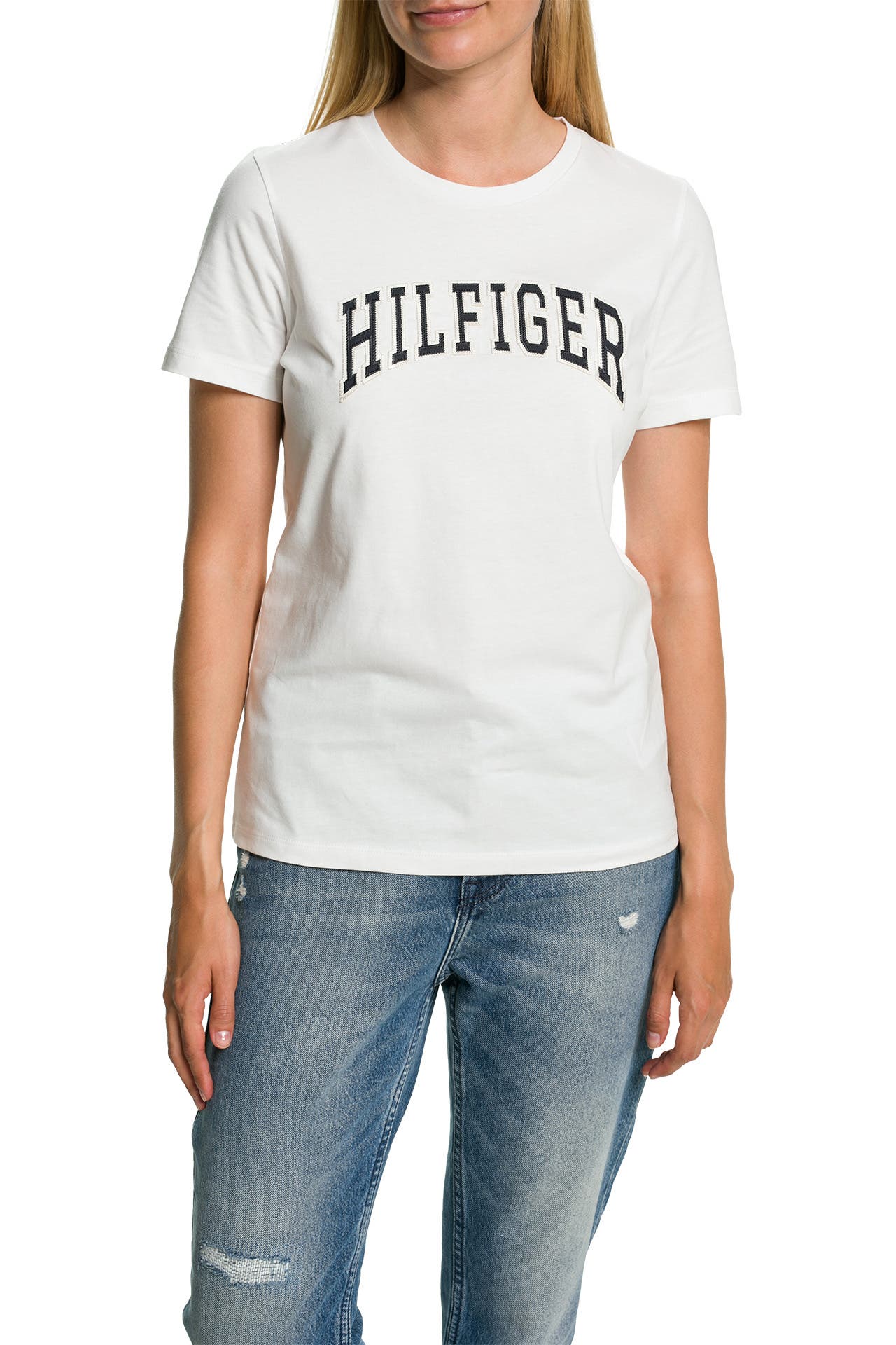 Elegantes Tommy Hilfiger T Shirt Weiss Bild