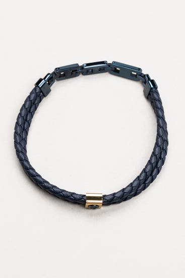 AIGNER - Lederarmband 'Enzo' navy