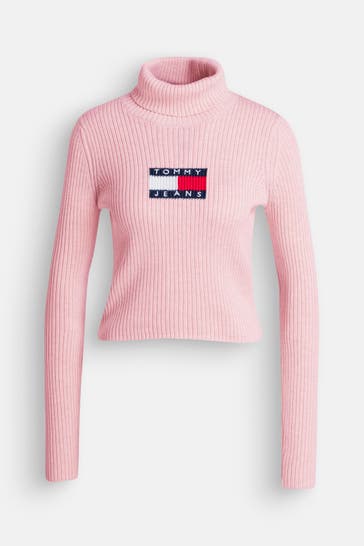 TOMMY HILFIGER Strickpullover rosa