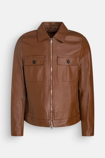 MICHAEL KORS Lederjacke braun