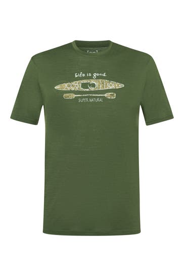 SUPER.NATURAL T-Shirt 'River Pleasure' grün