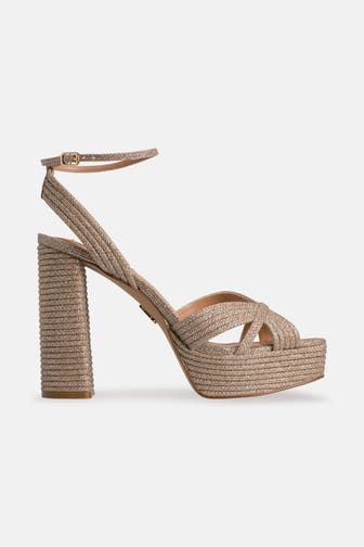 STEVE MADDEN Sandaletten 'Laurel' gold glitzernd