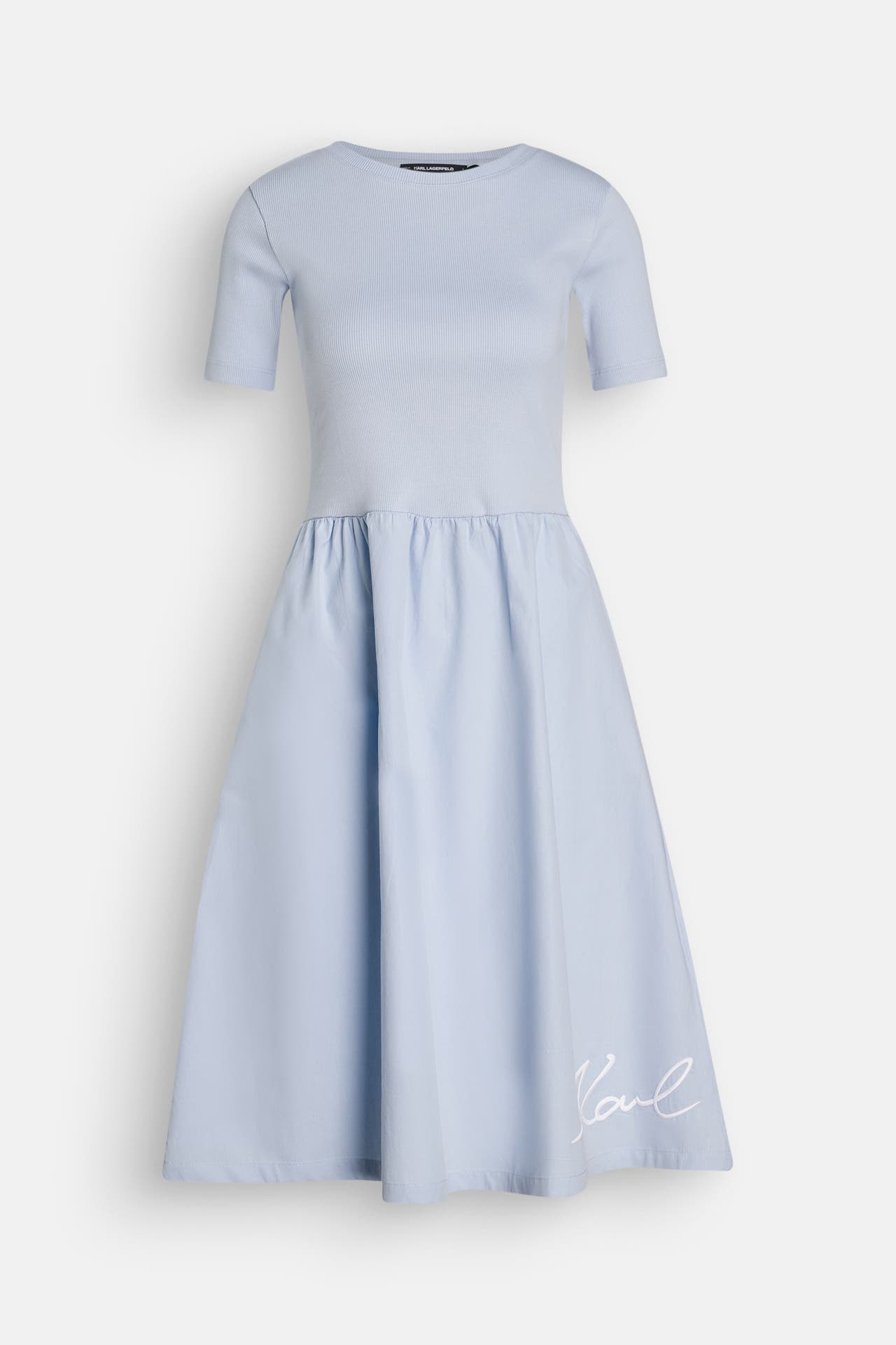 KARL LAGERFELD Midikleid 'Signature Edge' hellblau, Bild 1
