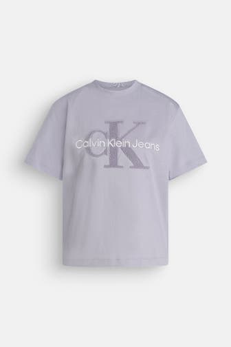 CALVIN KLEIN T-Shirt 'Chenille' flieder