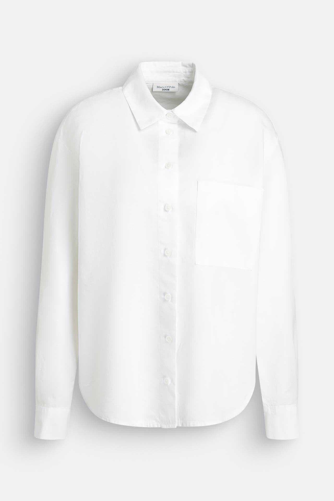 MARC O'POLO DENIM Leinenmix-Bluse weiß, Bild 1